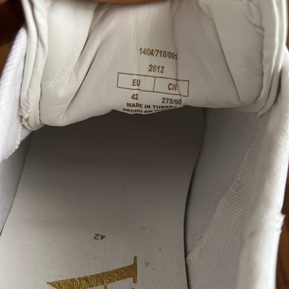 Zara leather Chunky Platform White Sneakers Size EU 42 - Picture 7 of 9